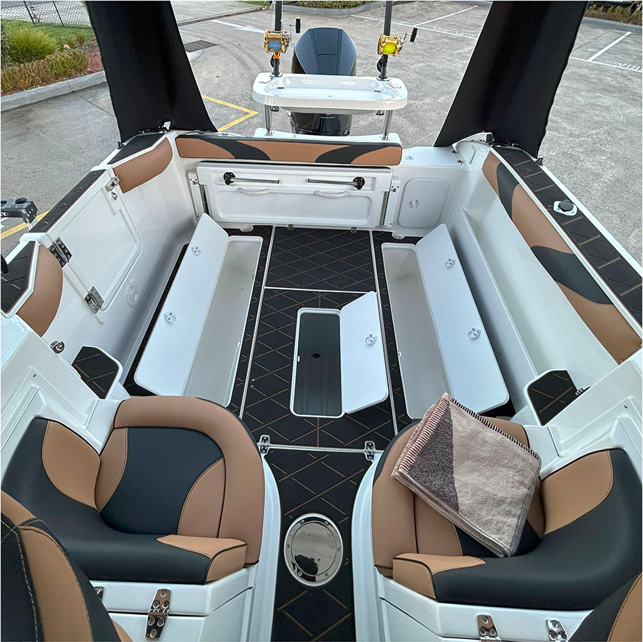increased space in rear fishing cockpit